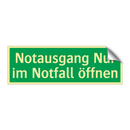 Notausgang Nur im Notfall öffnen