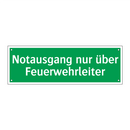 Notausgang nur über Feuerwehrleiter