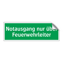 Notausgang nur über Feuerwehrleiter