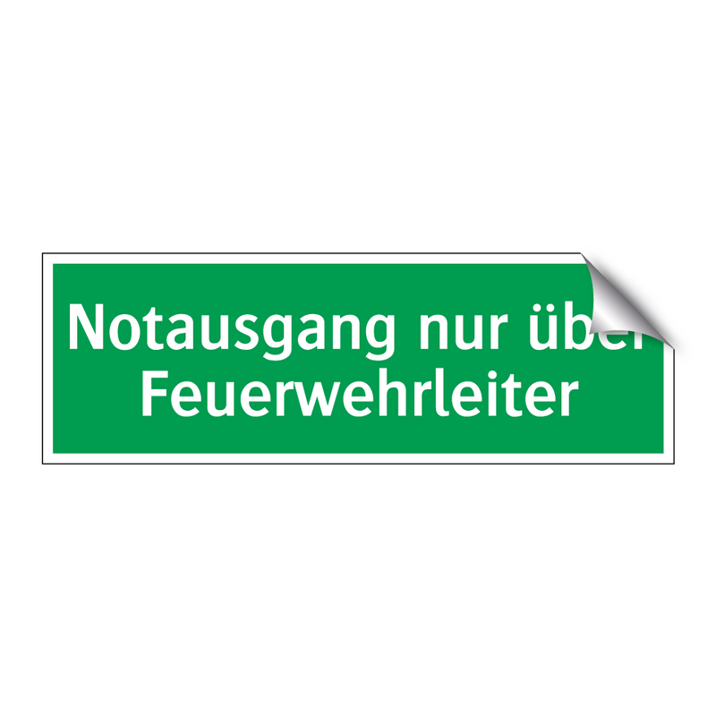 Notausgang nur über Feuerwehrleiter