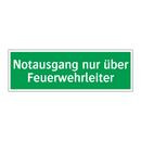 Notausgang nur über Feuerwehrleiter