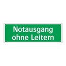 Notausgang ohne Leitern