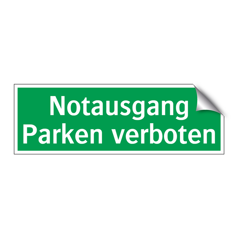 Notausgang Parken verboten