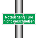 Notausgang Türe nicht verschließen