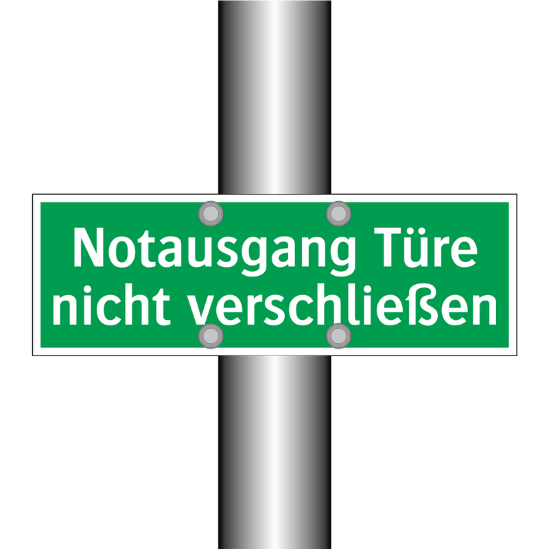 Notausgang Türe nicht verschließen