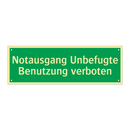 Notausgang Unbefugte Benutzung verboten