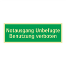 Notausgang Unbefugte Benutzung verboten