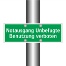Notausgang Unbefugte Benutzung verboten