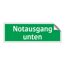 Notausgang unten