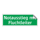 Notausstieg mit Fluchtleiter