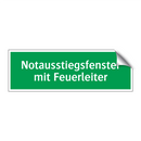 Notausstiegsfenster mit Feuerleiter