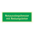 Notausstiegsfenster mit Rettungsleiter