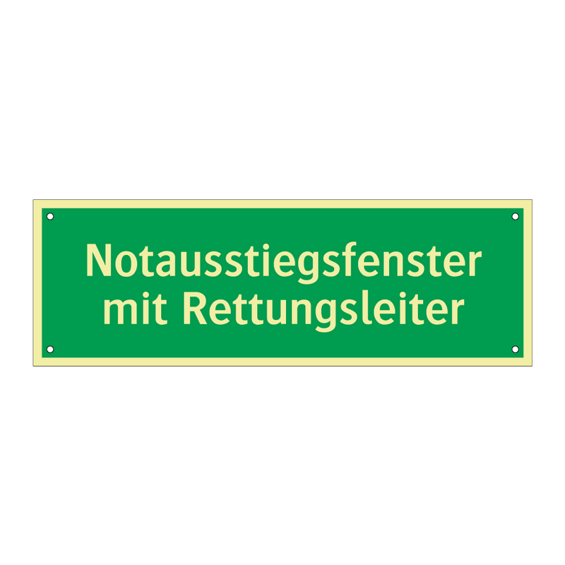Notausstiegsfenster mit Rettungsleiter