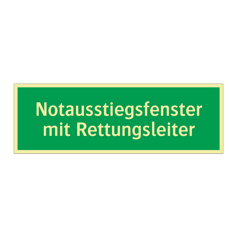 Notausstiegsfenster mit Rettungsleiter