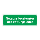 Notausstiegsfenster mit Rettungsleiter