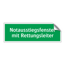 Notausstiegsfenster mit Rettungsleiter