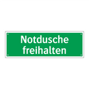 Notdusche freihalten