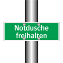Notdusche freihalten