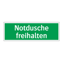 Notdusche freihalten