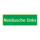 Notdusche links
