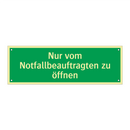 Nur vom Notfallbeauftragten zu öffnen