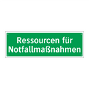 Ressourcen für Notfallmaßnahmen