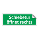 Schiebetür öffnet rechts