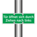 Tür öffnet sich durch Ziehen nach links