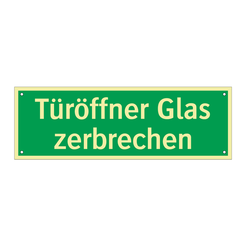 Türöffner Glas zerbrechen