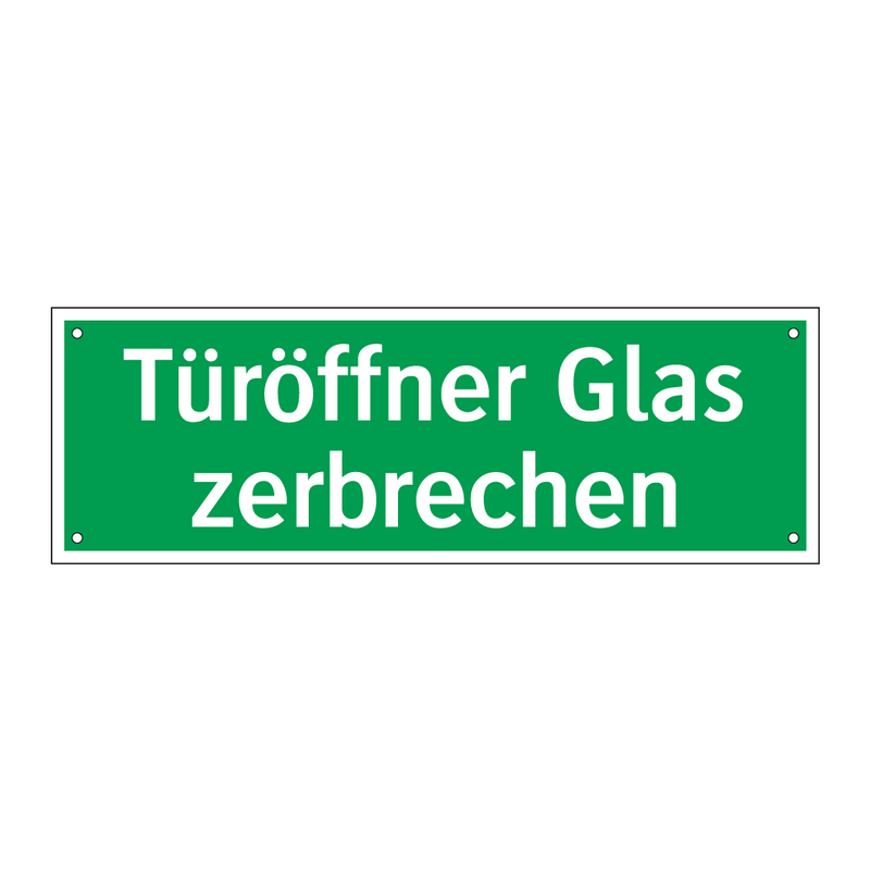 Türöffner Glas zerbrechen