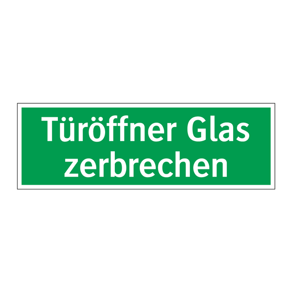 Türöffner Glas zerbrechen