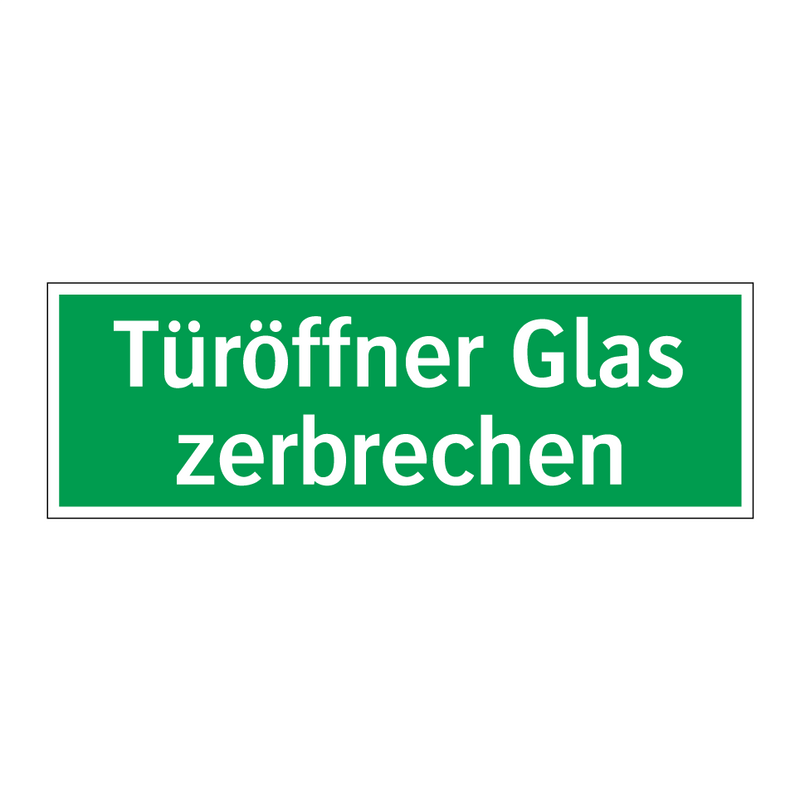 Türöffner Glas zerbrechen