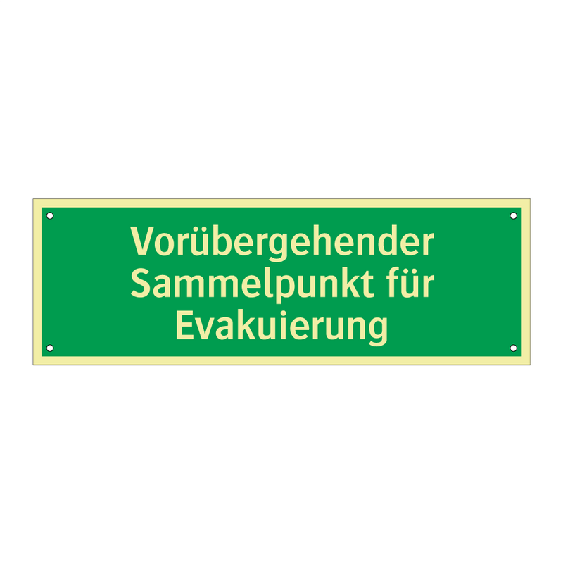Vorübergehender Sammelpunkt für Evakuierung