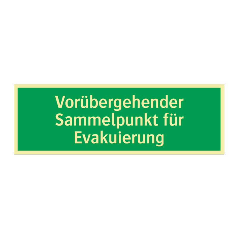 Vorübergehender Sammelpunkt für Evakuierung