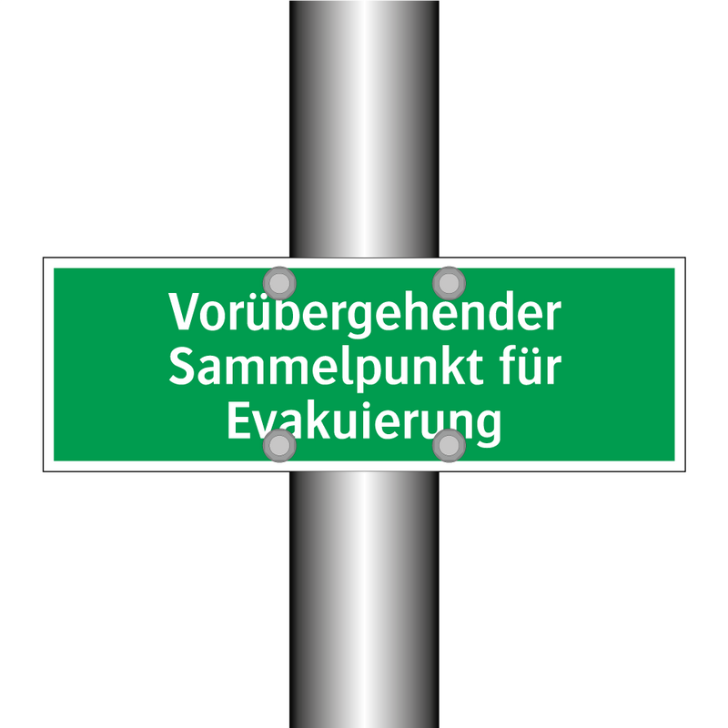 Vorübergehender Sammelpunkt für Evakuierung