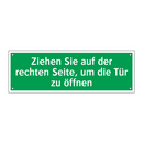 Ziehen Sie auf der rechten Seite, um die Tür zu öffnen
