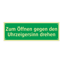 Zum Öffnen gegen den Uhrzeigersinn drehen