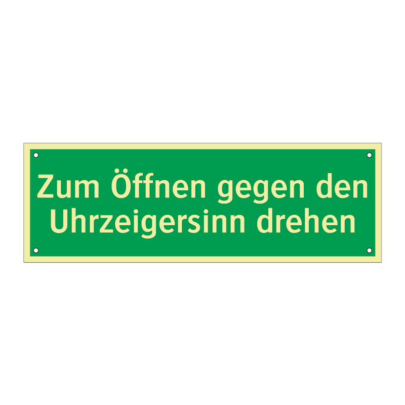 Zum Öffnen gegen den Uhrzeigersinn drehen