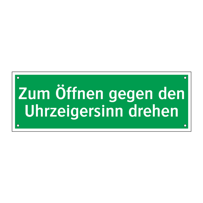 Zum Öffnen gegen den Uhrzeigersinn drehen