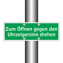 Zum Öffnen gegen den Uhrzeigersinn drehen