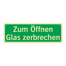 Zum Öffnen Glas zerbrechen