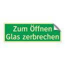 Zum Öffnen Glas zerbrechen