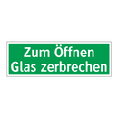 Zum Öffnen Glas zerbrechen