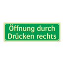 Öffnung durch Drücken rechts