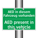 AED in diesem Fahrzeug vorhanden /.../ - AED present in this vehicle