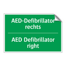 AED-Defibrillator rechts - AED Defibrillator right