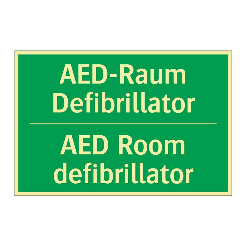 AED-Raum Defibrillator - AED Room defibrillator
