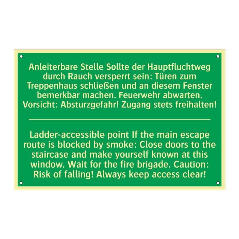 Anleiterbare Stelle Sollte der /.../ - Ladder-accessible point If the /.../