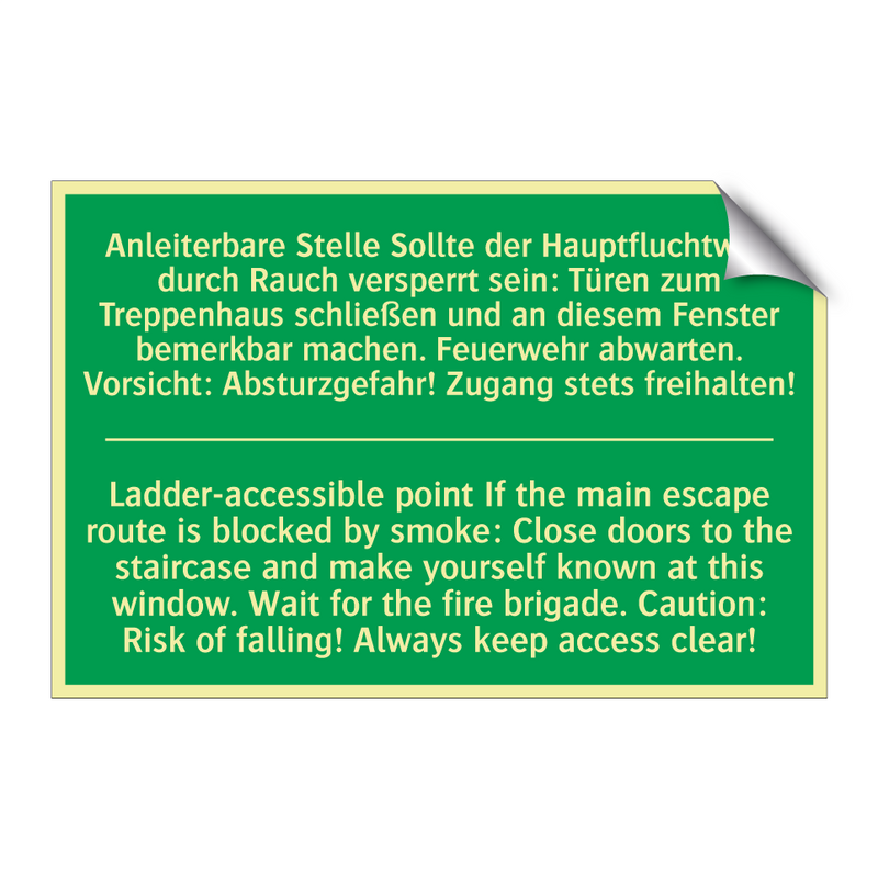 Anleiterbare Stelle Sollte der /.../ - Ladder-accessible point If the /.../