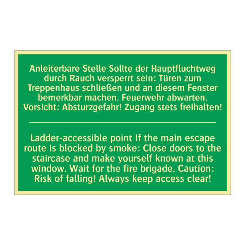 Anleiterbare Stelle Sollte der /.../ - Ladder-accessible point If the /.../
